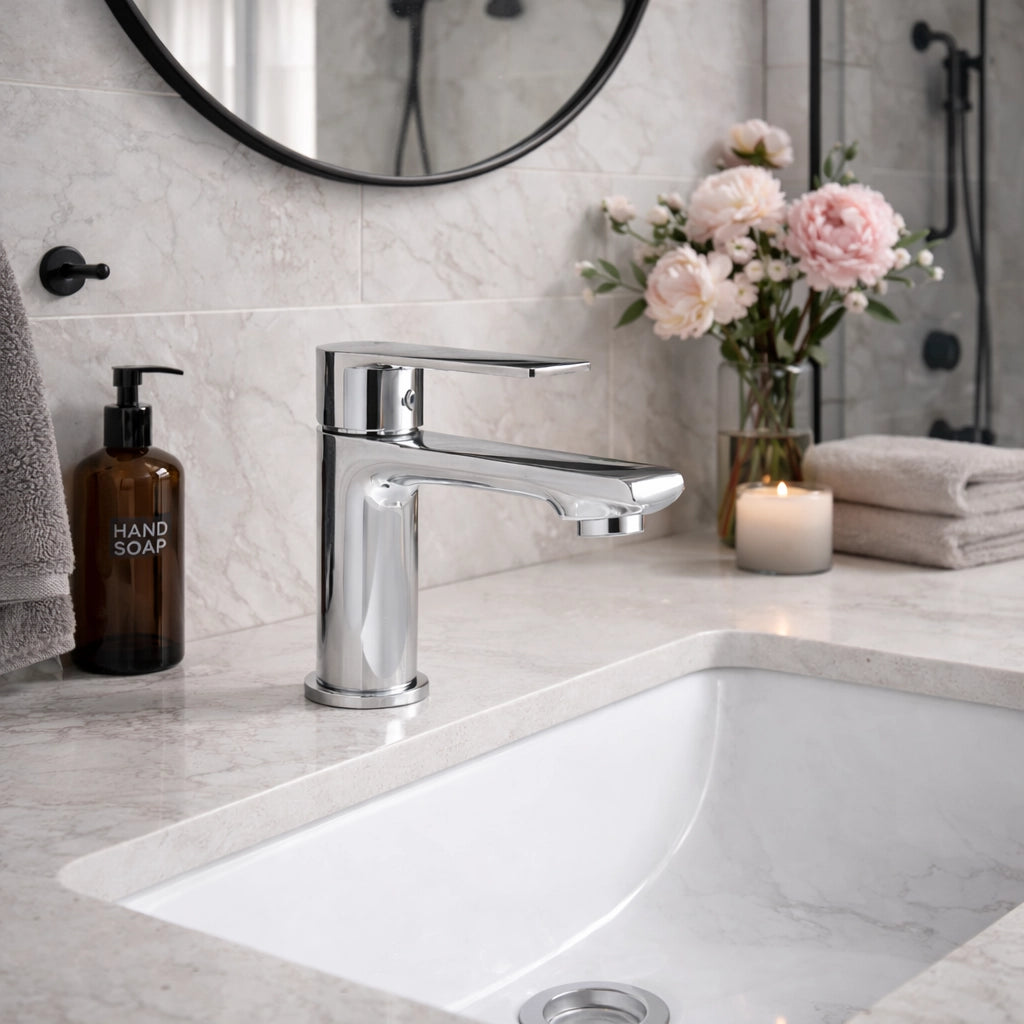 Rubinetto Lavabo Cromato Monocomando con Aeratore Anticalcare 94000