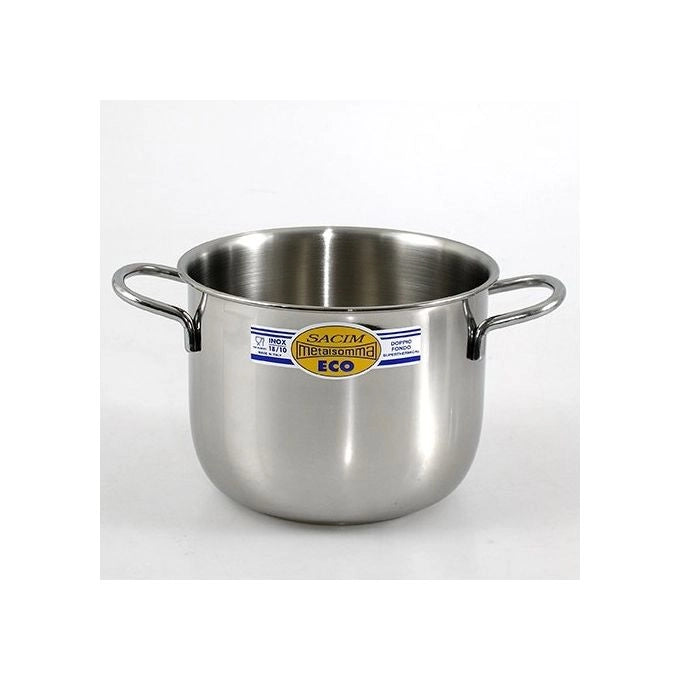 SACIM SCM600L28 202 Eco Pentola in Acciaio Inox 18-10 per Induzione Diametro 28 cm Altezza 21 cm colore Cromo