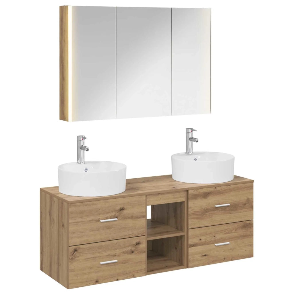 Set di mobili per il bagno 4 pcs Rovere Artigianale 3406910