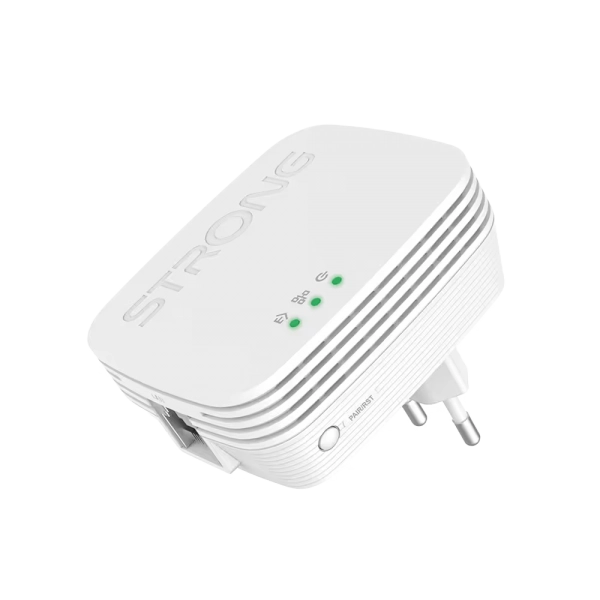 STRONG KIT DA DUE POWERLINE FORMATO MINI CPL 600 MBIT S 1 PIU 1 ETHERNET, NO WIFI