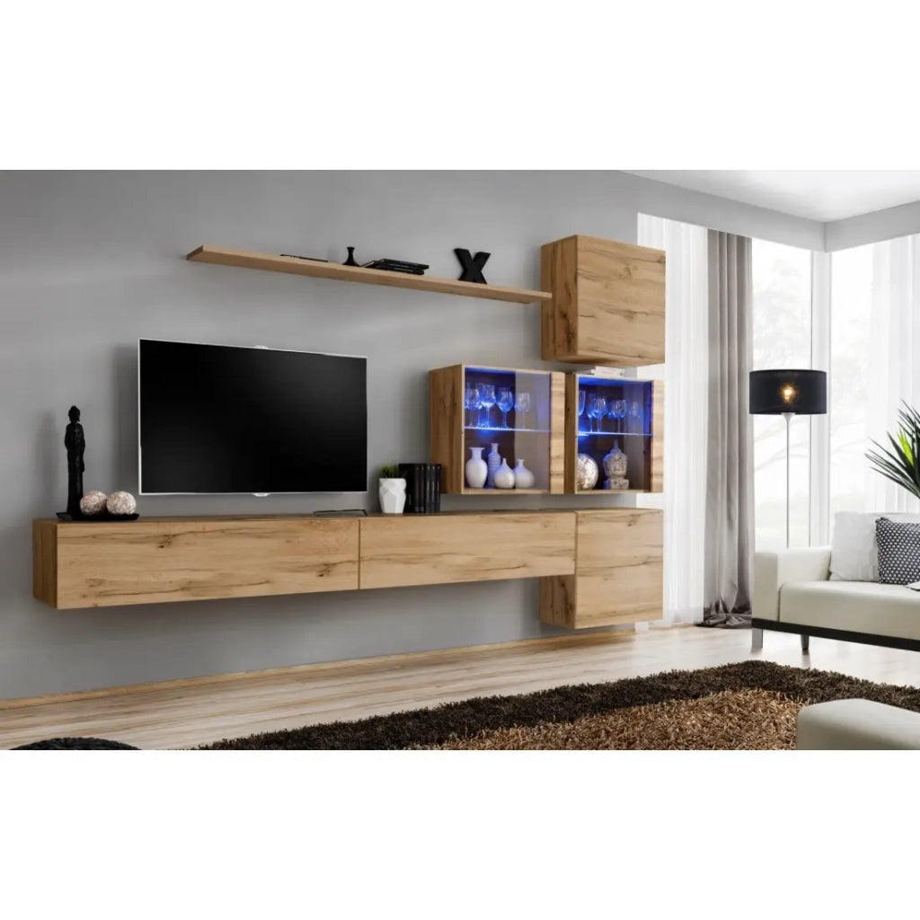 Set di mobili da salotto SWITCH XIX design, colore rovere Wotan.
