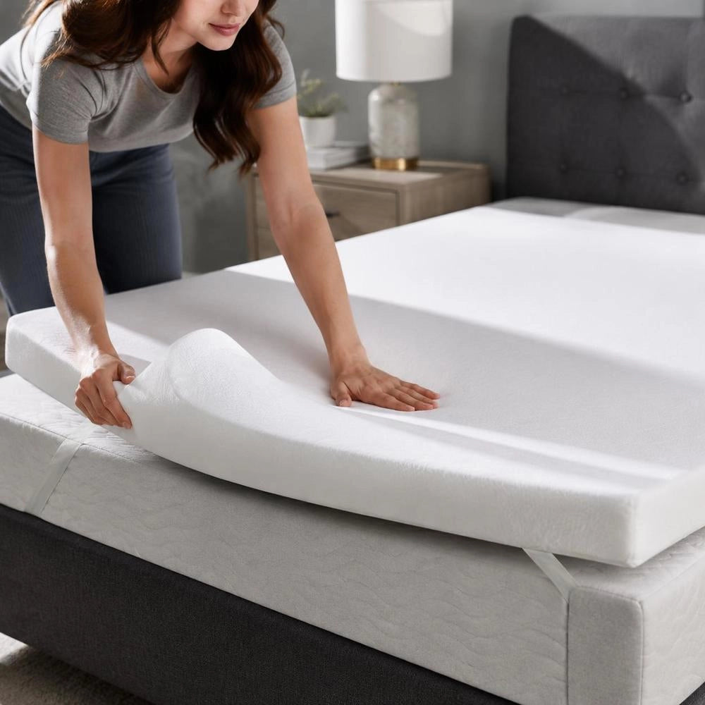 Mattress Topper, Queen Size, 76.2 Mm Thick, Soft Memory Foam Layer, Premium Cooling Gel Infusion, Removable And Washable Cover, Compressed Package For Quick Setup, Comfortable Support For Any Bed