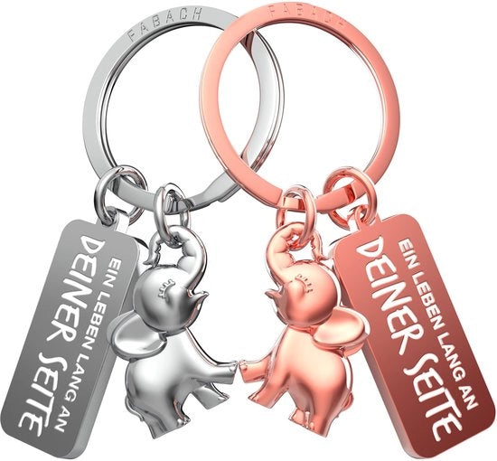 Coppia di Chiavi con Olifante e Cuore - Regalo Perfetto per Coppie