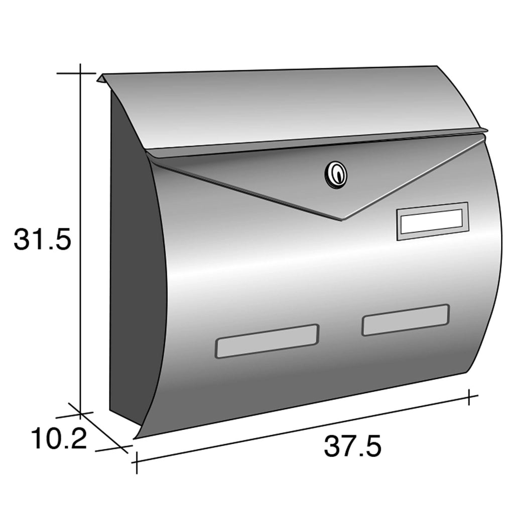 ALUBOX BUSTA Cassetta Posta Formato Rivista 31,5X37,5X10,2 Cm Cassetta Postale Con Sistema Anti Effrazione E Apertura A Vasistas Cassetta Postale Da Esterno Antipioggia Anticorrosione COLORE: ARGENTO