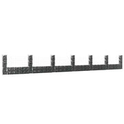 Cesto Gabbione a U con 7 Pali in Ferro 740x20x100 cm cod mxl 22644