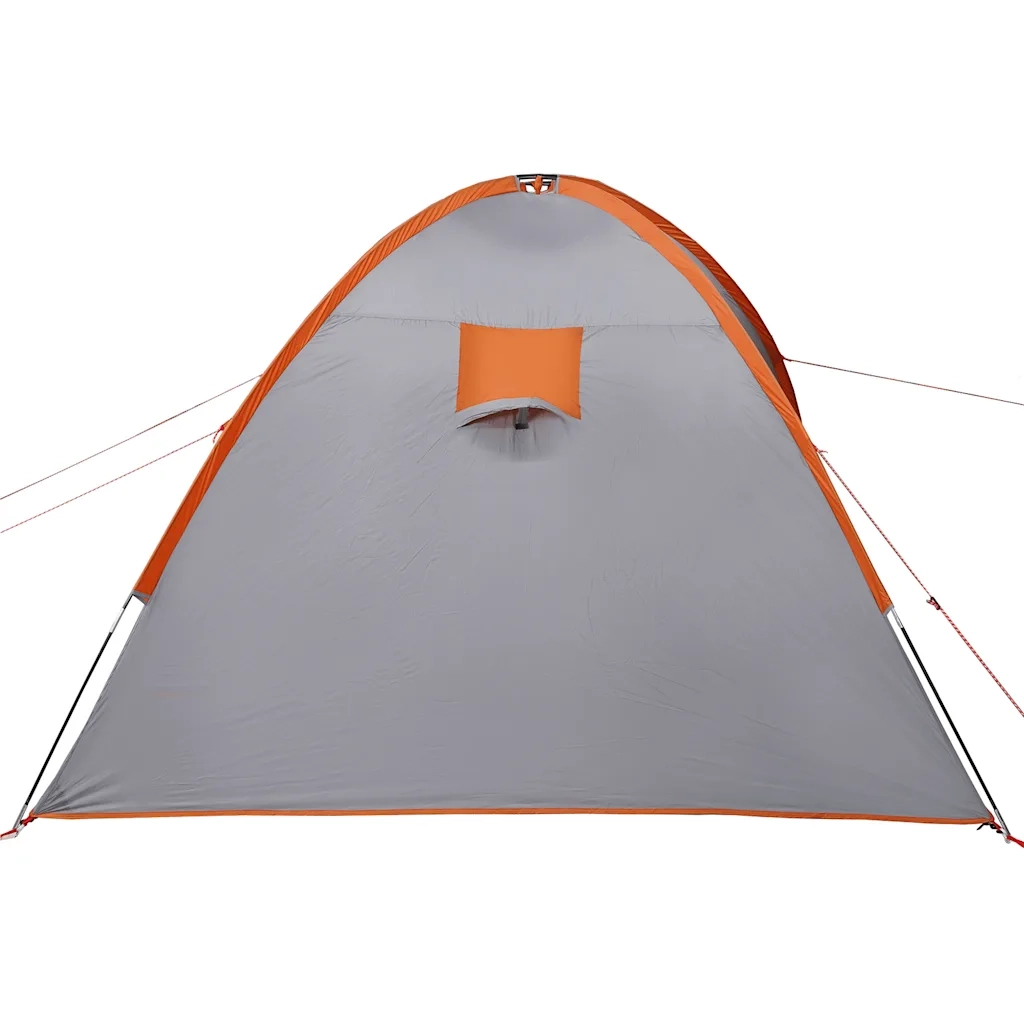vidaXL Tenda da Campeggio a Cupola 8 Persone Grigio e Arancione