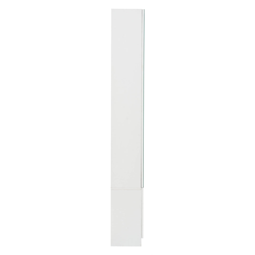 Set di mobili da soggiorno con specchio, 2 scarpiere, ripiani e 5 ganci, in pannelli di particelle bianco