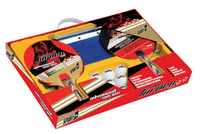 Set Ping Pong in Valigetta con 2 Racchette 6 Palline e Rete Regolamentare