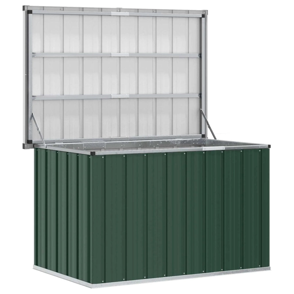 Baule da giardino verde 109x67x65 cm 46257