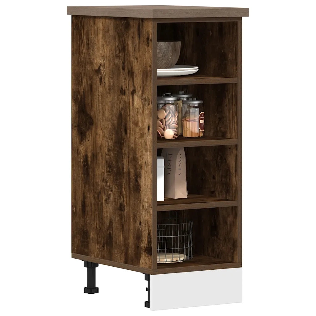 vidaXL Armadio Inferiore “Riga” Rovere Fumo 30x44,5x81,5 cm