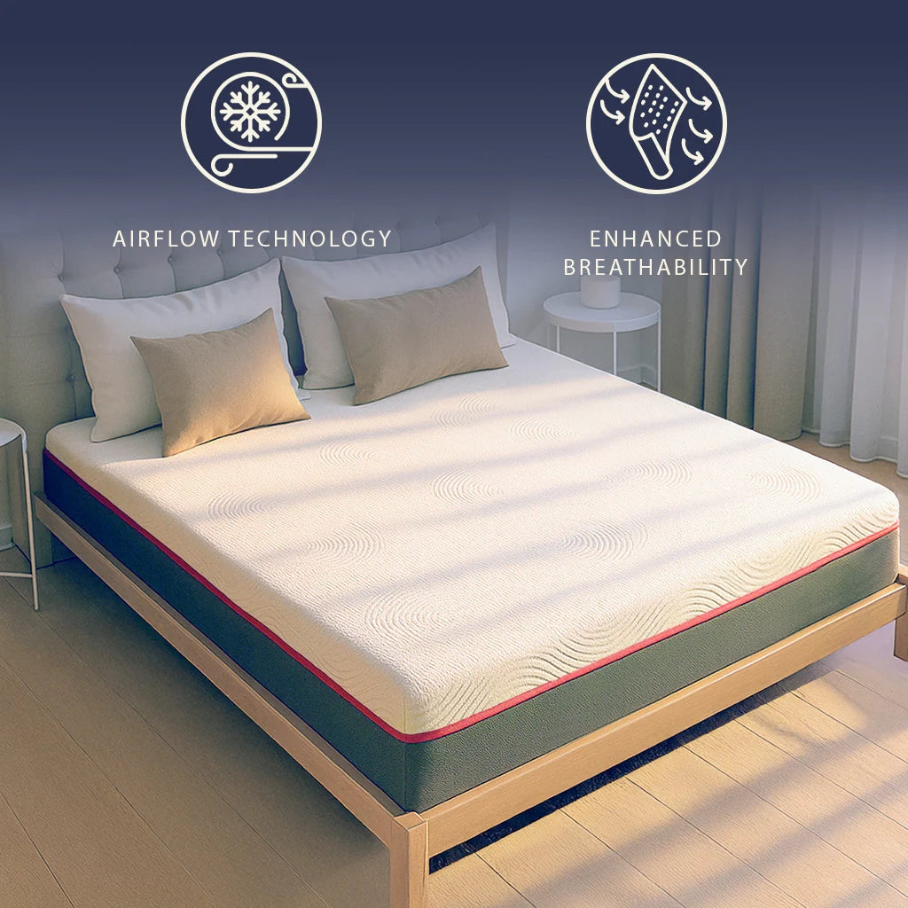 Materasso 180x200 Memory Breeze e Molle Insacchettate | Altezza 30 cm |  Sfoderabile, Anallergico e Traspirante | Made in Italy