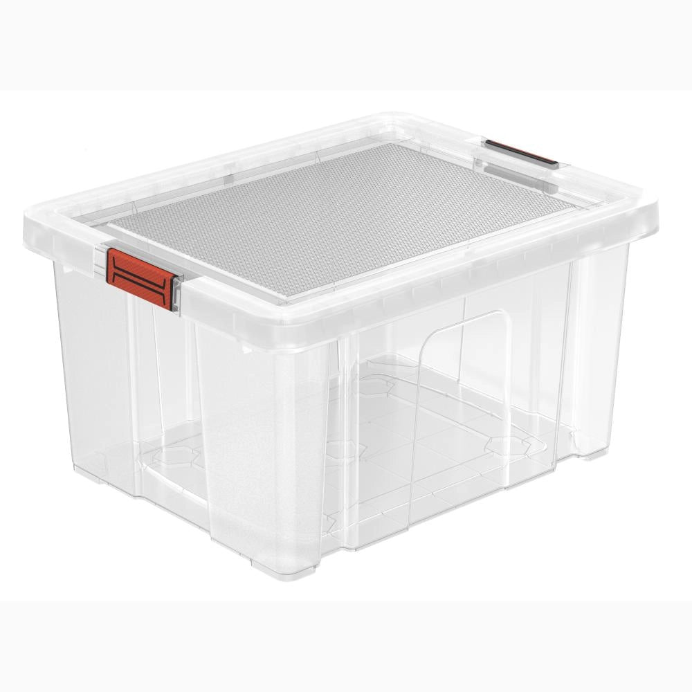 Contenitore Box Multiuso Porta attrezzi Portaoggetti Bricolage Trasparente 55 Litri