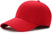 Pet da baseball strutturato con chiusura regolabile - Pet da prestazione per attività all'aperto con bordatura personalizzabile - rosso