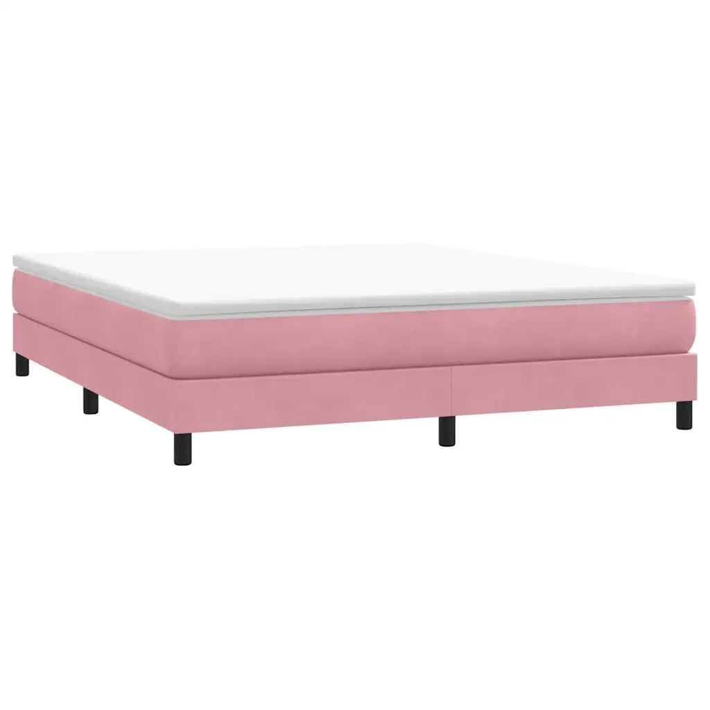 Letto a Molle senza Materasso-Struttura Letto Rosa 180x220 cm in Velluto