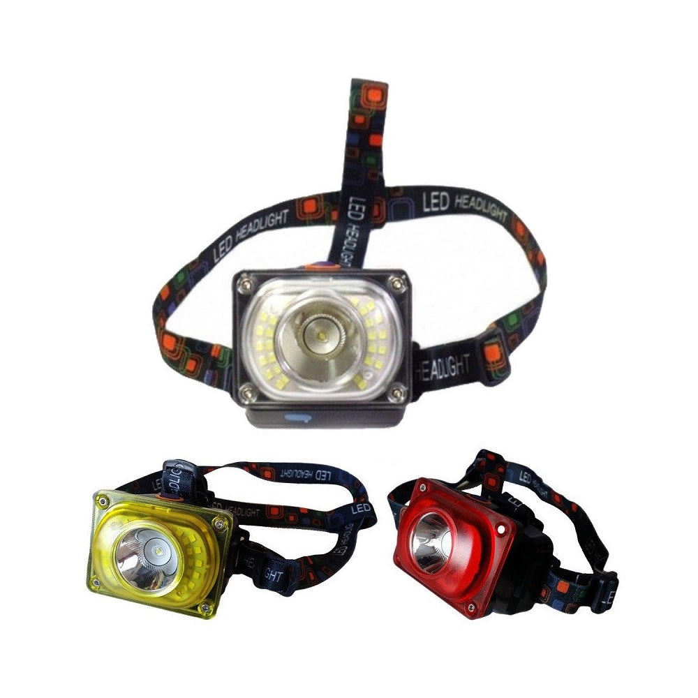 Trade Shop - Torcia Lampada Frontale Led Ricaricabile 30led Cree T6 4 Funzioni A Litio -