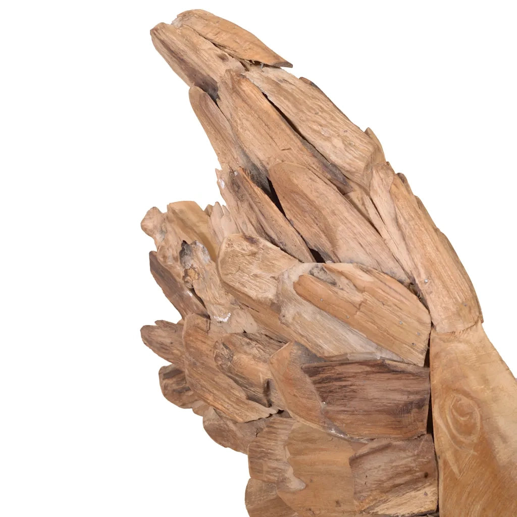 vidaXL Scultura di Pesce in Teak 40x12x57 cm