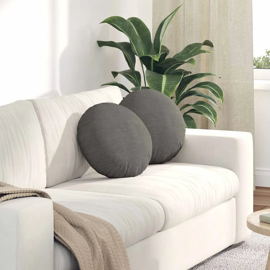 Cuscini per Seduta 2 pz | Cuscini per sedie Grigio chiaro ? 40 cm Tessuto in Cords