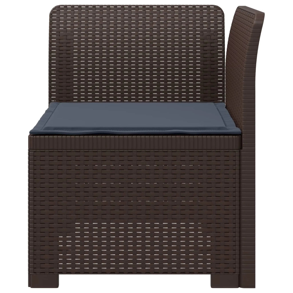 Divano da esterno-Divano da Giardino a 1 Posto con Cuscino Aspetto Rattan PP 919758