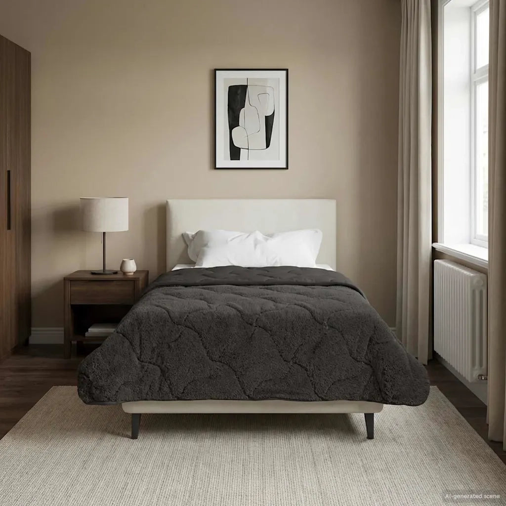 Piumone Completo Annuale Trapuntato Antracite 140 x 220 cm 42026235