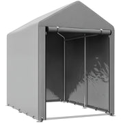 Capanna da Giardino per Biciclette 2 Posti ¨C zephmum ¨C Grigio 120x180x165 cm