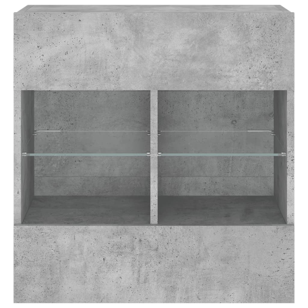Mobile TV multimediale mensola TV credenza mobile TV parete attrezzata per sala da pranzo soggiorno camera da letto con luci LED 58,5 x 30 x 60,5 cm grigio 02_0027896