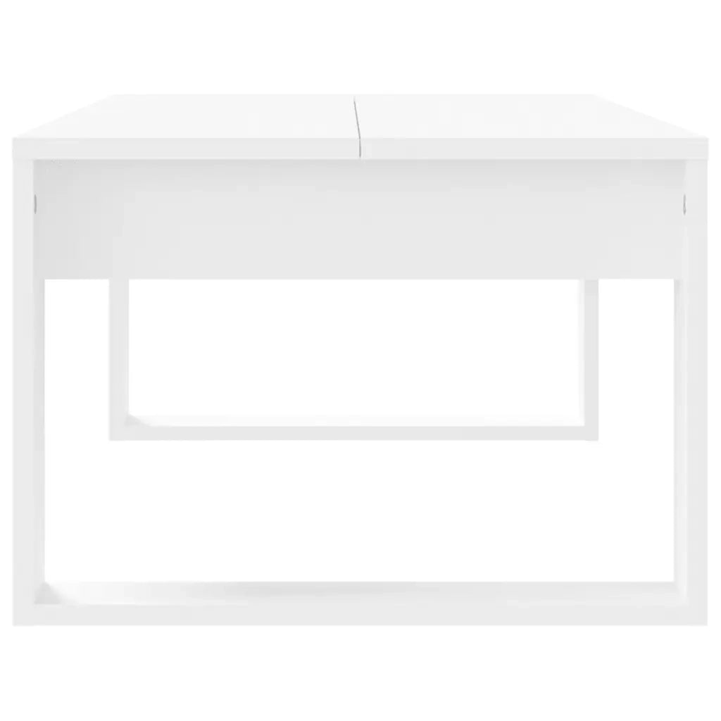 Tavolino da Salotto Bianco 102x50x35 cm in Legno Multistrato 823358