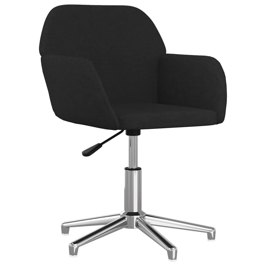 Sedia poltrona girevole ufficio computer studio tessuto nero 02_0024161