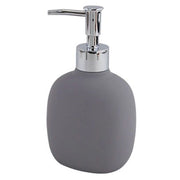 Trade Shop - Dispenser Sapone Liquido Grigio In Abs Con Pompa Cromo Per Bagno Accessorio 87809 -