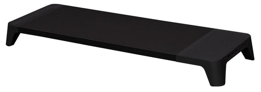 Supporto Monitor da Scrivania 56x20x5,7 cm con Entrata USB e Base di Ricarica Wireless Nero