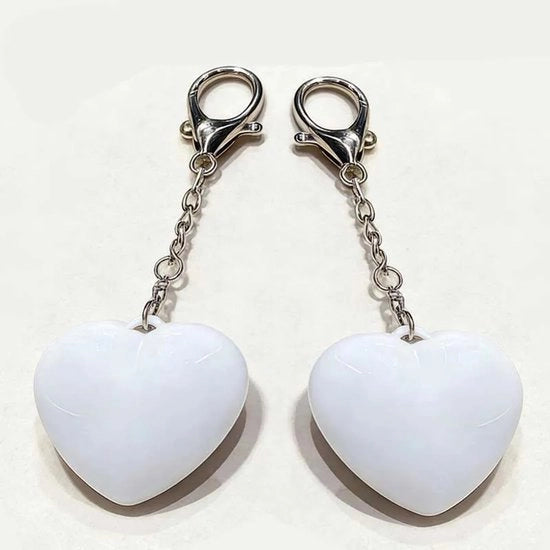 Set di 2 lampade a forma di cuore, mini-lampade a batteria - mini-lampada a forma di cuore per tasca