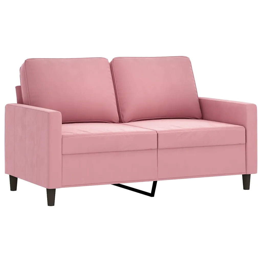 Set di Divani 4 pz Rosa in Velluto
