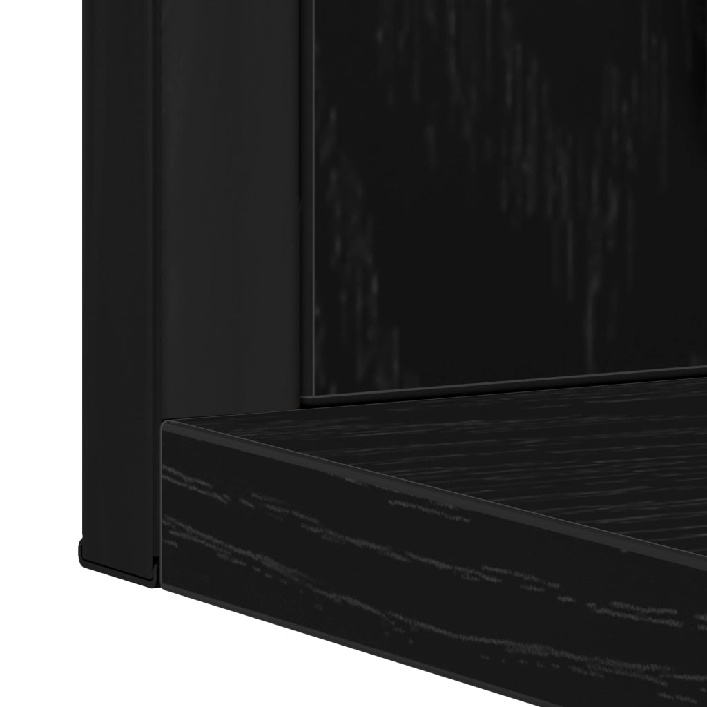 Specchio da bagno  Nero Rovere 50x12x60 cm Legno ingegnerizzato