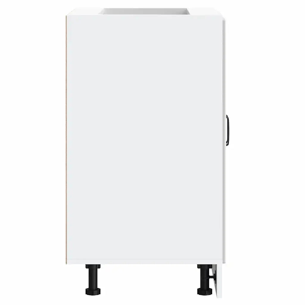 Mobile Base Lavello Lucca Bianco Lucido in Legno Multistrato 853679