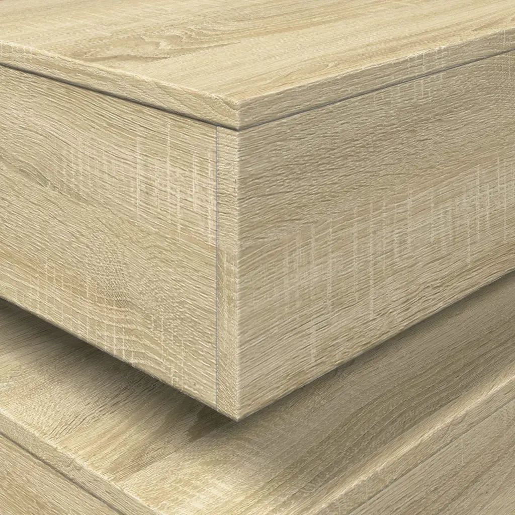 Tavolino da salotto | Tavolino da caff¨¨ | Tavolino da Soggiorno con Luci LED Rovere Sonoma 90x50x40 cm