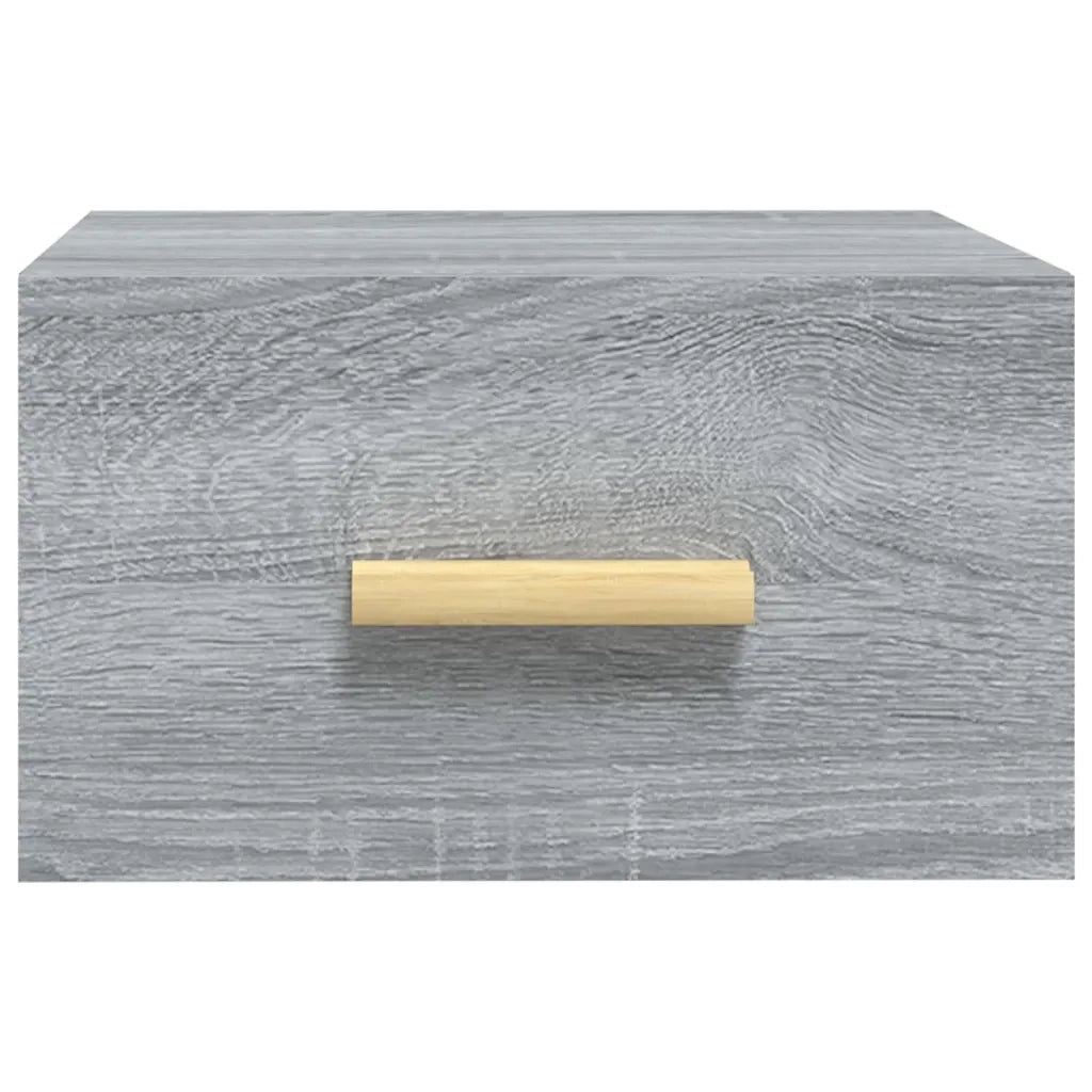 Comodino | Armadio da Notte | Mobiletto da notte a Muro Grigio Sonoma 35x35x20 cm