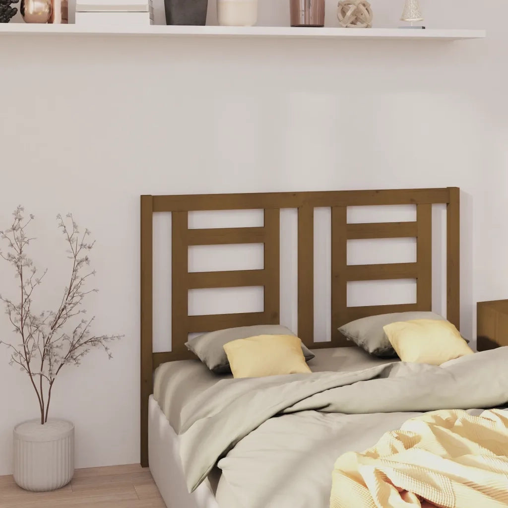 Testiera per Letto ambra 146x4x100 cm in Legno Massello di Pino 818823