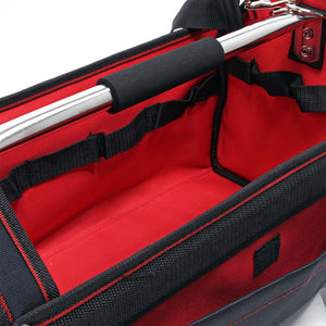 Borsa portautensili L con scomparti interni ed esterni tracolla regolabile e maniglia di trasporto