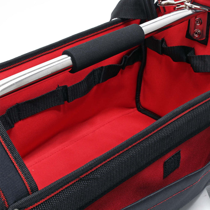 Borsa portautensili L con scomparti interni ed esterni tracolla regolabile e maniglia di trasporto