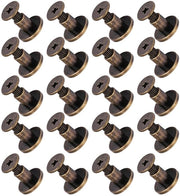 Rivetti 20pz Testa Piana Coperchio Acciaio Rivetti Viti Nodi Viti a Piastra Rivetti Capocciotta Accessori per Artigianato (6.5mm)