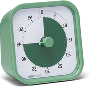 Contatore a Tempo Decrescente Visivo da 60 Minuti - Strumento di Studio per Autoistruzione - Timer di Spegnimento Silenzioso per Bambini - Timer per Doccia a Colorazione Fern Green