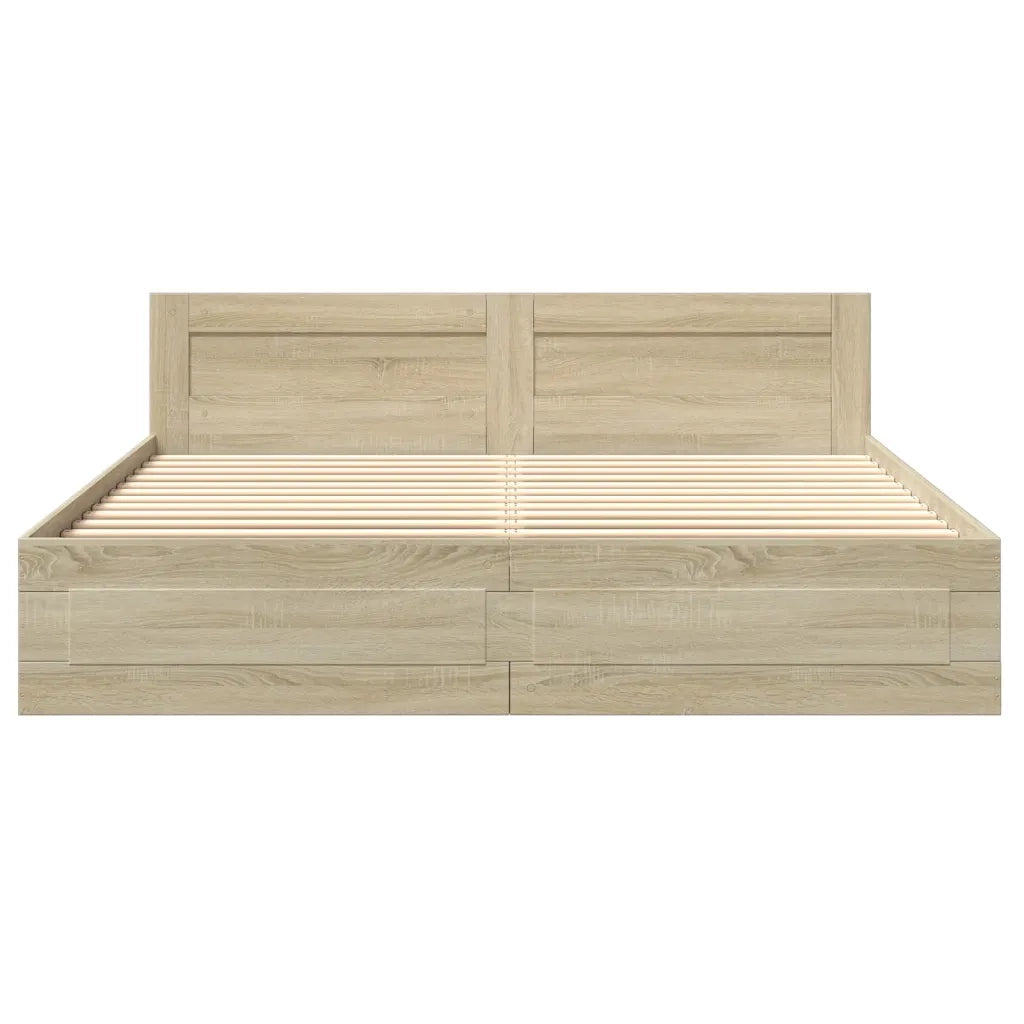 Giroletto Testiera Rovere Sonoma 180x200 cm Legno Multistrato