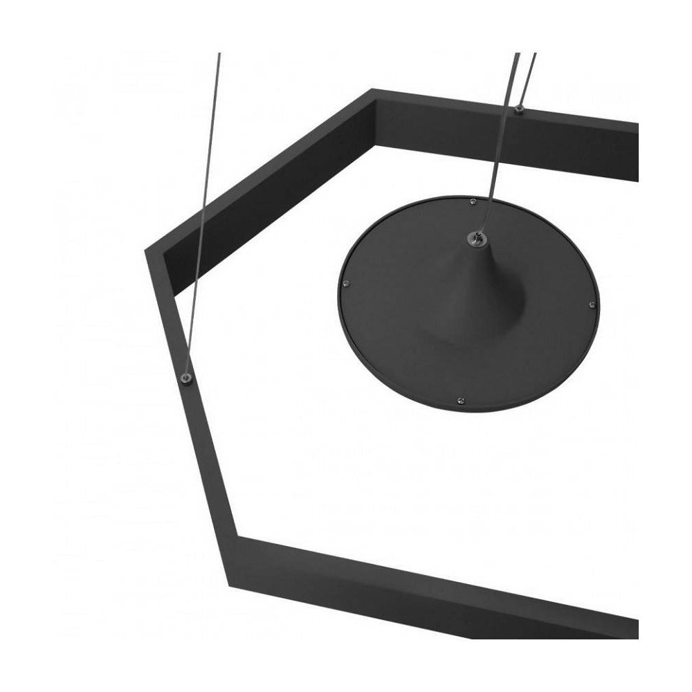 Trade Shop - Lampadario A Sospensione 34watt Led Rombo Grigio Tono Bianco Freddo 6500k Lp-07g -