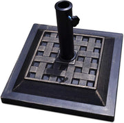 Base per Ombrellone, per Pali da 38-48mm, Base Ombrellone in Resina, 12KG, 44 x 44 x 33 cm, Nero