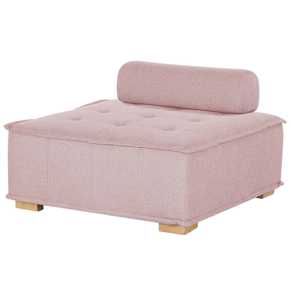 Set Divano Rosa Tessuto Poliestere 300 x 200 cm Imbottito 4 Posti Modulare Scandinavo Moderno