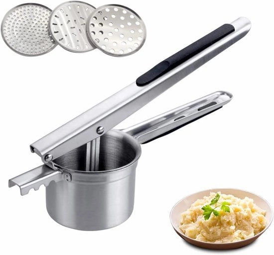 Astrumento per la preparazione delle patate - 3 dischi con fori - Strumento per preparare pure di patate - puree di frutta e verdura
