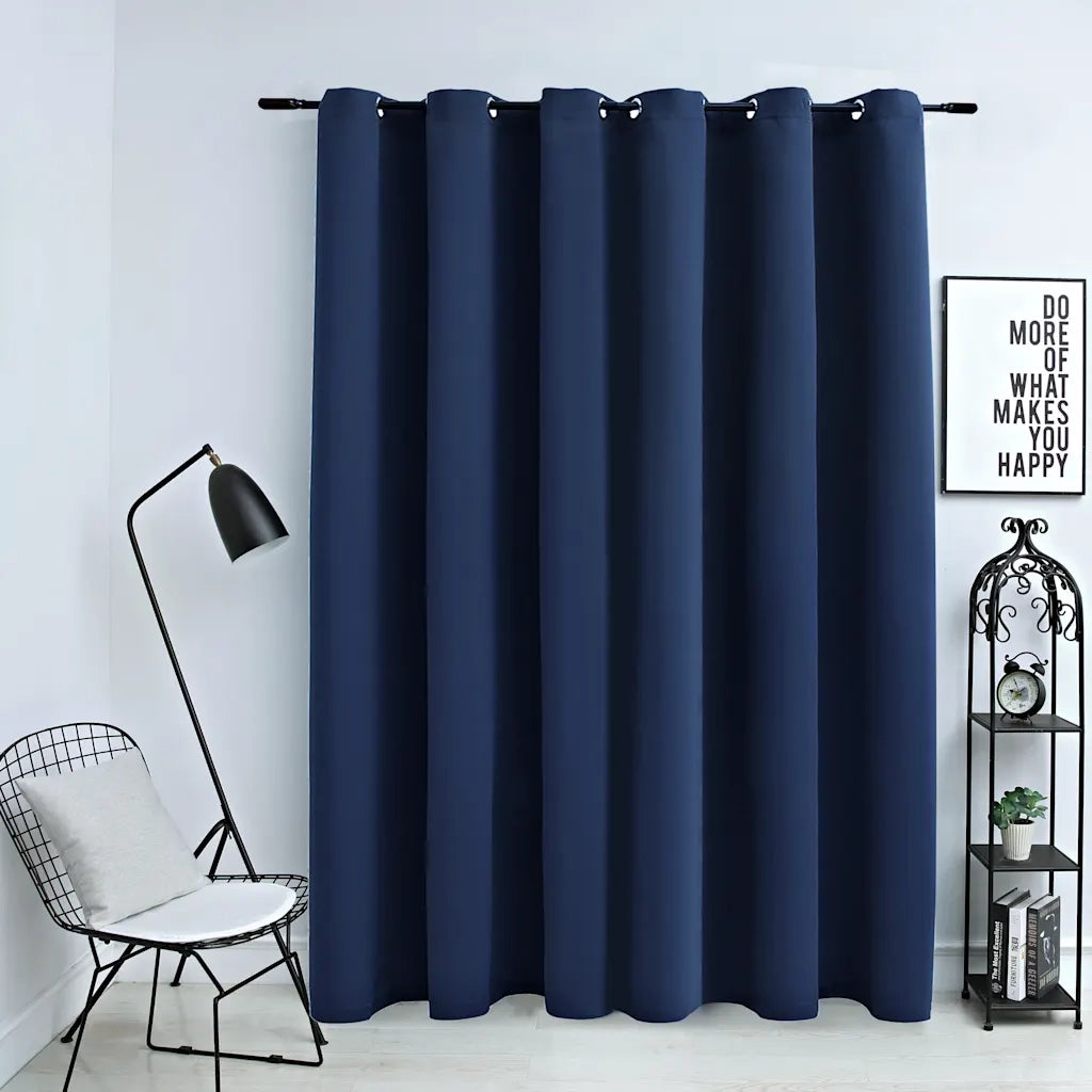 Tenda Oscurante con Anelli in Metallo Blu 290x245 cm cod mxl 58704