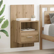 Armadio da Notte 2 pcs Rovere artigianale 50 x 32.5 x 80cm