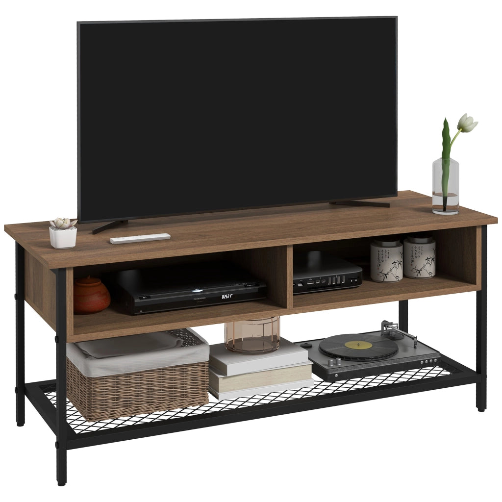 Mobile Porta TV Industriale ¨C Zephmum ¨C Legno e Acciaio Marrone Nero 110x40x48