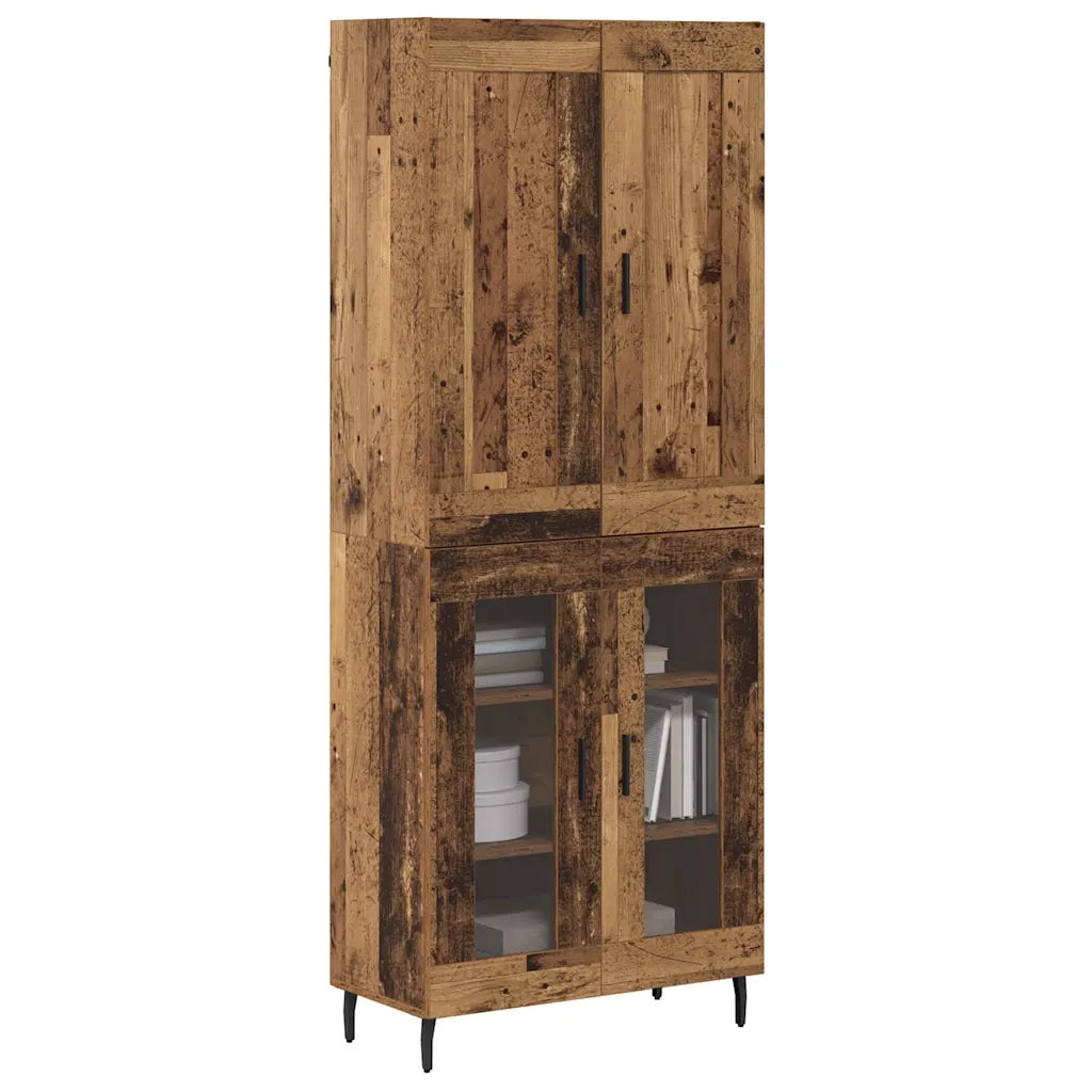 Credenza 2 pz | Madia | Buffet da pranzo | Armadio da pranzo Legno vecchio Legno multistrato