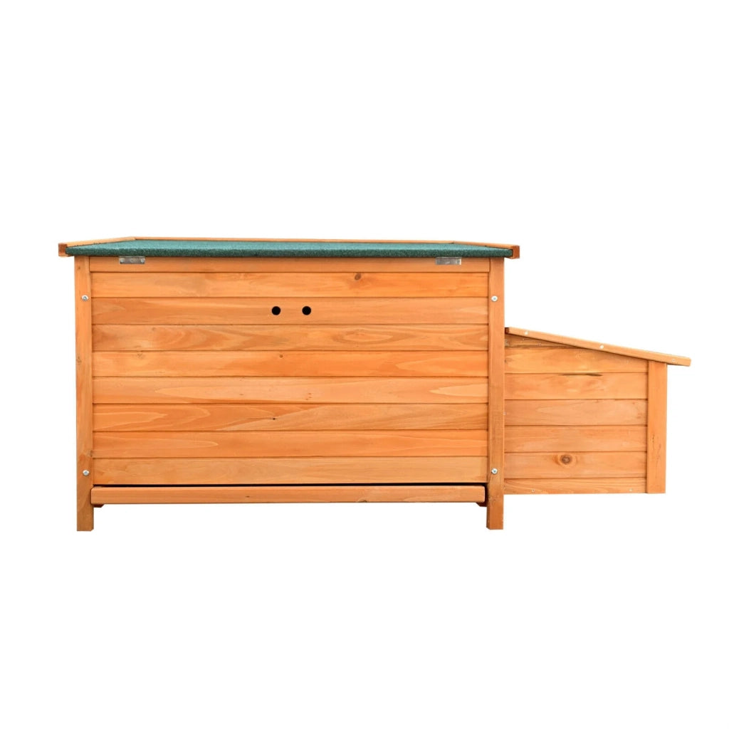 Pratico pollaio compatto con tetto idrorepellente e nido 136 cm legno marrone 16_0000581